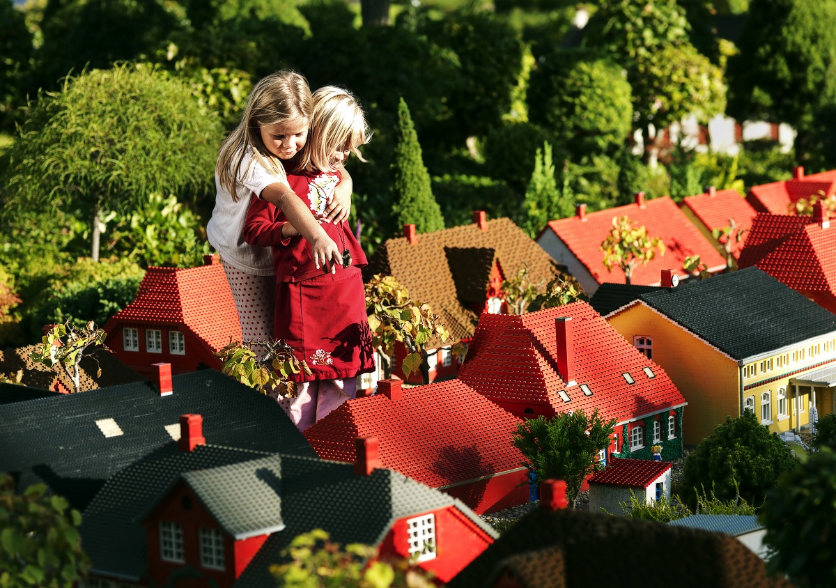Legoland, Miniland, Lego, Dānija, Billunda, atrakciju parks, lego klucīši, miniatūras pilsētas, ceļo ar bērniem